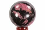 Polished Rhodonite Sphere - Madagascar #95035-1